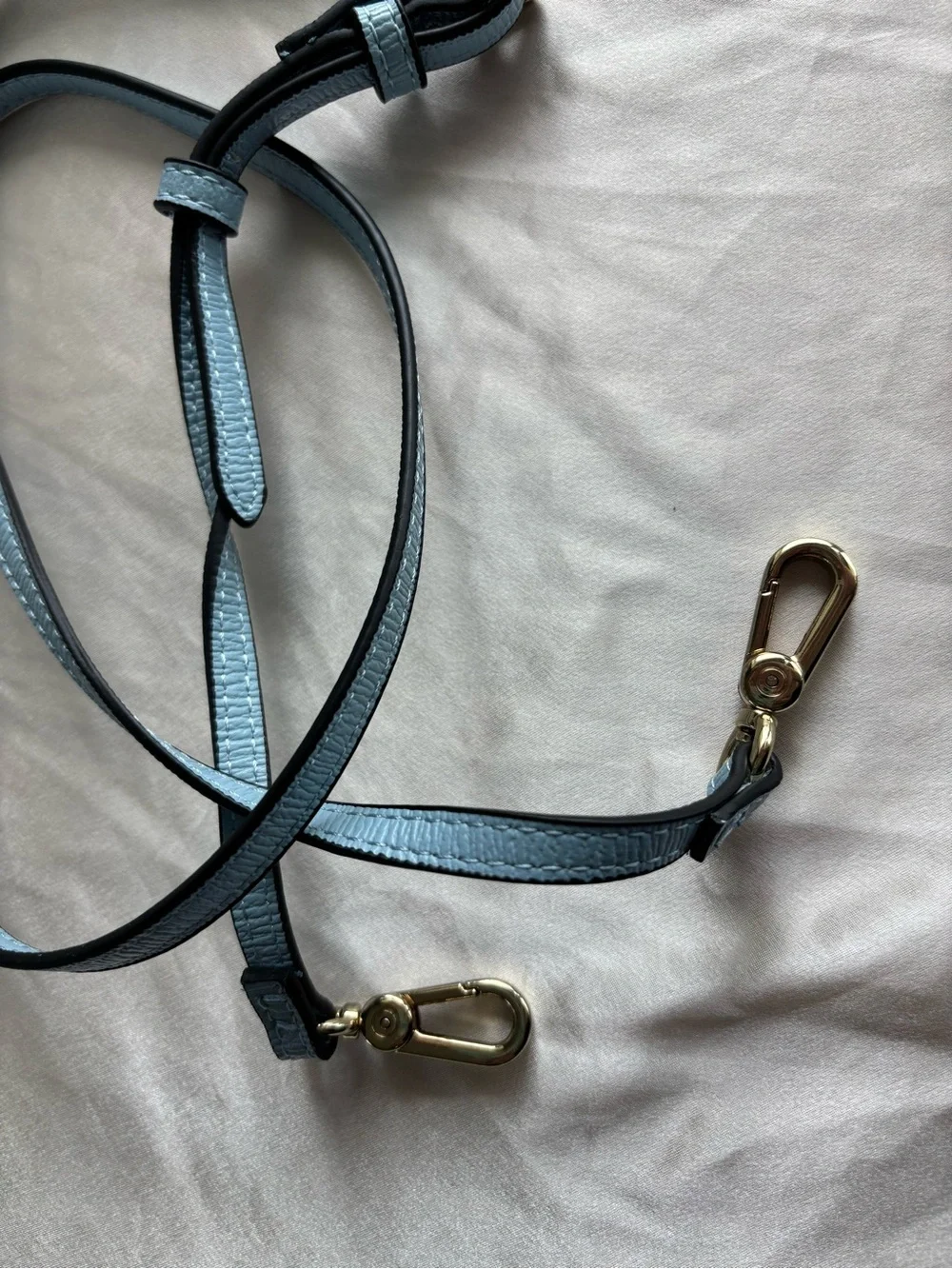 Aldo Light Blue Crossbody Bag with Tortoiseshell-Link Accent - Picture 12 of 16